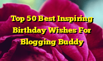 Top 50 Best Inspiring Birthday Wishes For Blogging Buddy