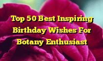 Top 50 Best Inspiring Birthday Wishes For Botany Enthusiast