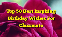 Top 50 Best Inspiring Birthday Wishes For Classmate