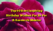 Top 50 Best Inspiring Birthday Wishes For Es For A Research Mentor