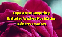 Top 50 Best Inspiring Birthday Wishes For Media Industry Contact