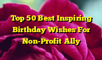 Top 50 Best Inspiring Birthday Wishes For Non-Profit Ally