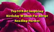 Top 50 Best Inspiring Birthday Wishes For Script Reading Partner