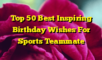 Top 50 Best Inspiring Birthday Wishes For Sports Teammate