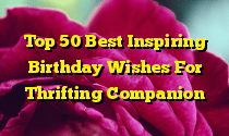Top 50 Best Inspiring Birthday Wishes For Thrifting Companion